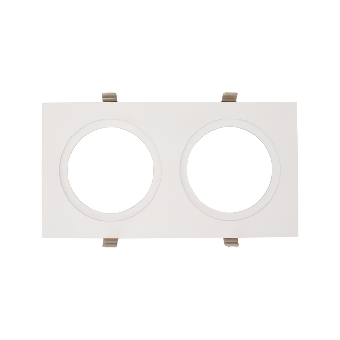 Aura - Multiple Lighting System Plates for two 3.5" Round Regressed Gimbals — Finish: White