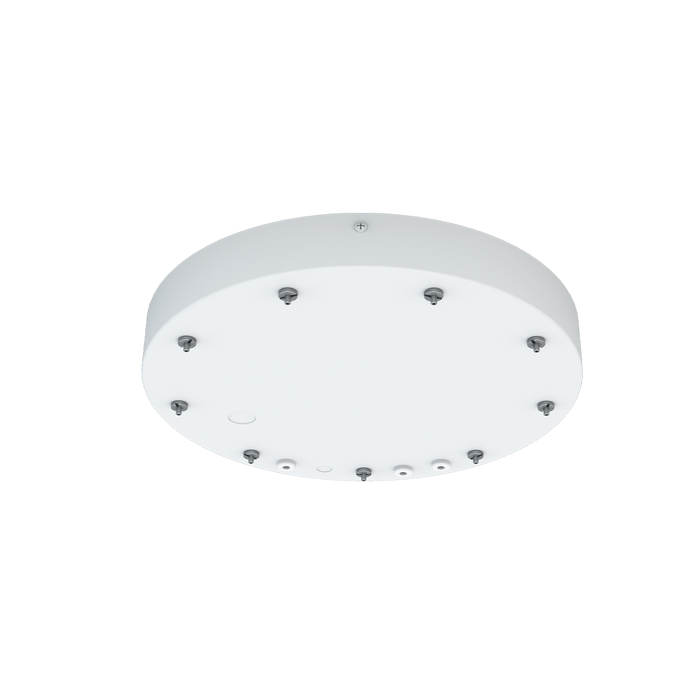 Reno Aurora - Canopy Kit for the Architectural Ring Fixture Suitable for mounting three fixtures - Includes the Cable Gripper, Ceiling Bracket, and Driver Bracket — Color: White