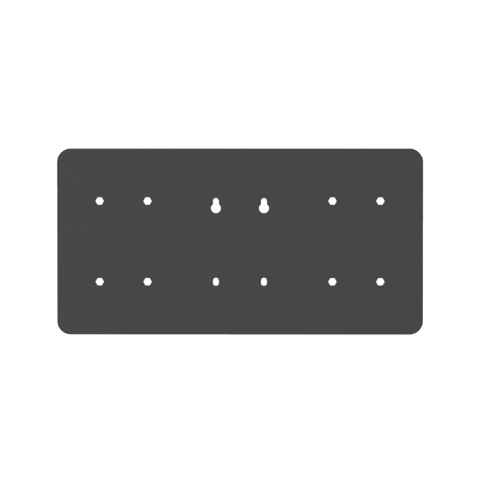 Product Display Visual of the SKU: RENO-EVC2-BSYS(B) Standard Board for Marketing of theReno EVC Dual Charger Mounting Bracket (Standard Board) | RENO-EVC2-BSYS(B) Standard Board