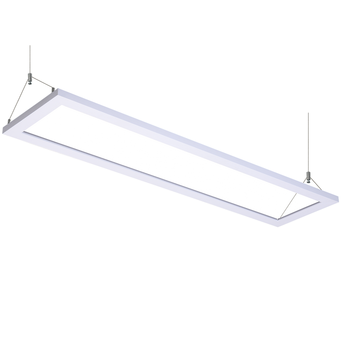 Reno Lucid - 1x4 Bi - Directional Pendant with Translucent Optics 40W - Selectable CCT 35/40/5000K - 120-347V - 10ft Canopy Suspension Kit Included - 10ft White Cord