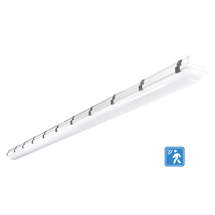 Mako - 8ft Vapor Tight with Integrated Microwave Sensor Generation 2 | Selectable Wattage 60/80/100W | 160LM/W | Selectable CCT 35K/40K/50K | 120-347V | Factory Default: Dim to 30% after 5 minutes