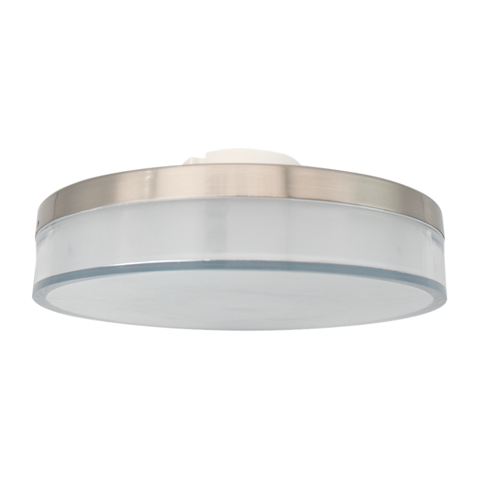 Noir - 12" Flushmount Fixture - 22W - 1500 lm - Selectable CCT 27/30/35/40/50K - 120V — Finish: Brushed Nickel