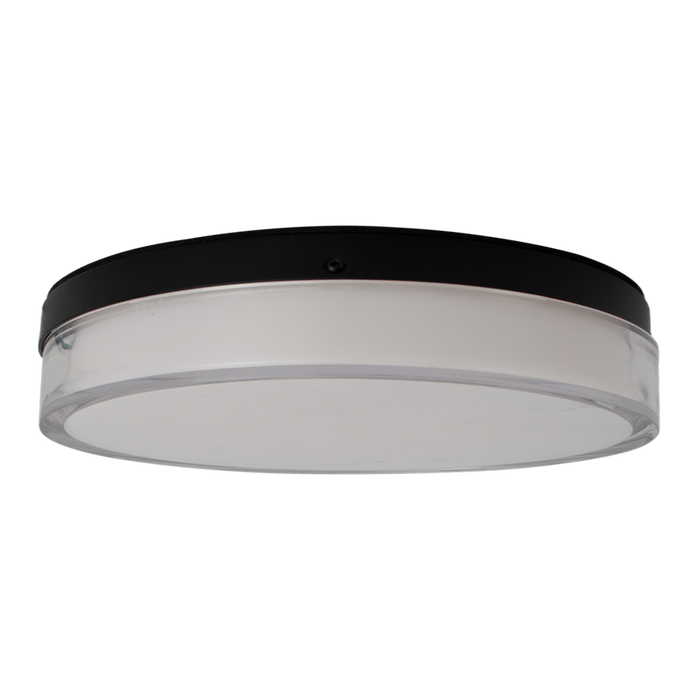 Noir - 12" Flushmount Fixture - 22W - 1500 lm - Selectable CCT 27/30/35/40/50K - 120V — Finish: Black