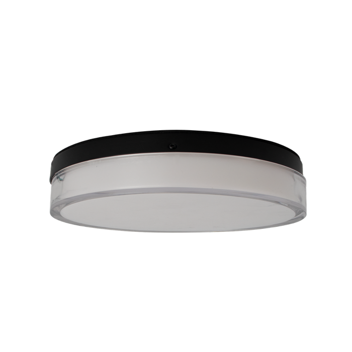 Noir - 7" Flushmount Fixture - 15W - 1000 lm - Selectable CCT 27/30/35/40/50K - 120V — Finish: Black