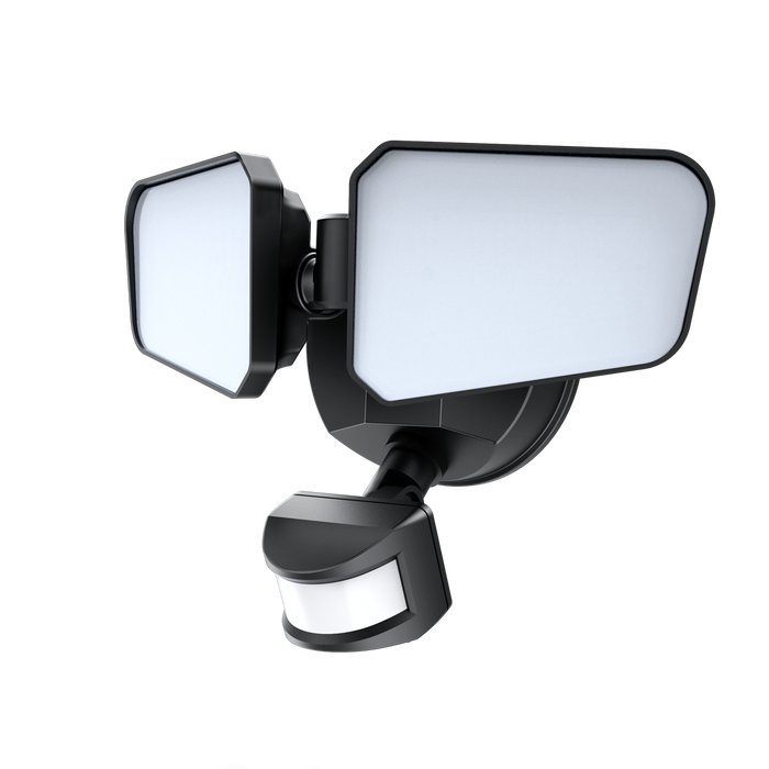 OPS - Security Light | 26W | Selectable CCT 27/30/35/40/5000K | 120-277V | 60FT D2D Function | Detection Degree 180° — Color: Black