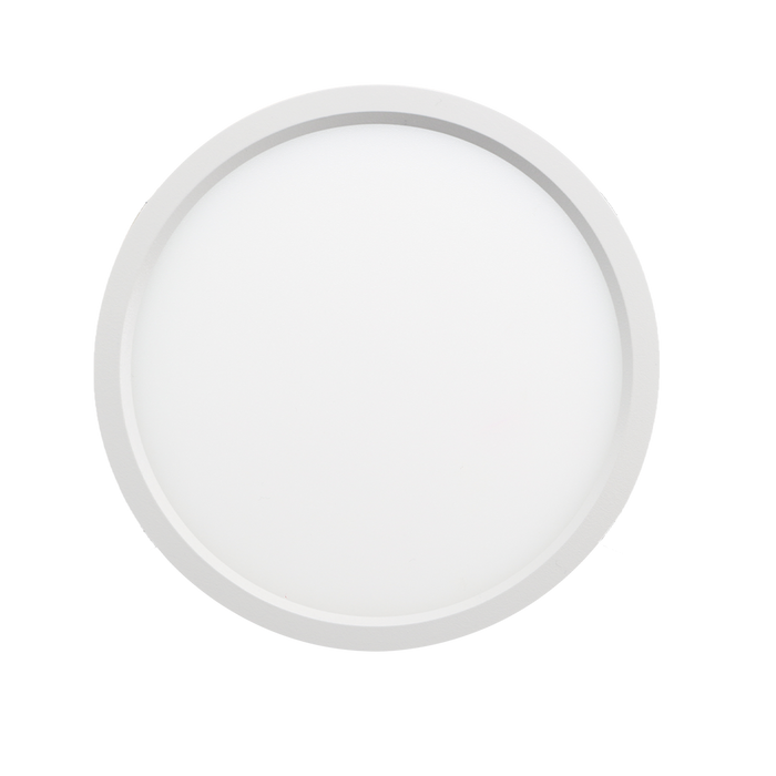 Reno Sol - 19" Slim Surface Round 35W | 2200Lm | Selectable CCT 27/30/35/40/50K | 120V | RENO-S19R-MCCT / R31106, R31126 — Color: White