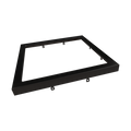 Sol - 9" Black Trim for Square Slim Surface Fixture — Finish: Black