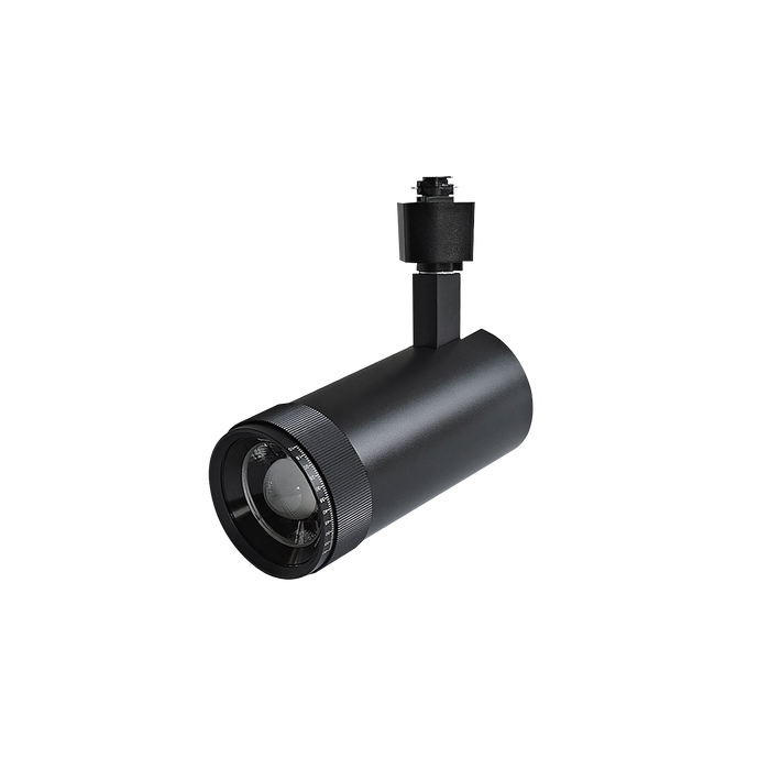 Story - 30W Track Head | Selectable CCT 2700/3000/3500/4000/5000K | TRIAC Dimming | CRI 93 | J-Type | Zoomable Degree Adjustable | 120V — Color: Black