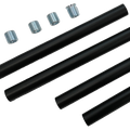 Story - Cylinder Light Pendant Mount Kit - 4 x 12" Connectable Pendant Rods, up to 48" in Length — Finish: Black
