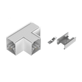 Product Display Visual of the SKU: RENO-TLSN-MCCT-T-WH-G2 for Marketing of theReno T Connector for Architectural Strip 

White Finish | RENO-TLSN-MCCT-T-WH-G2