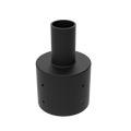 Tenon Adaptor - 4” Tenon - 5” Round Pole Mounting — Title: Default Title