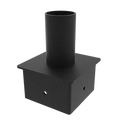 Tenon Adaptor - 4” Tenon - 5” Square Pole Mounting — Title: Default Title