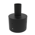 Tenon Adaptor - 4” Tenon - 6” Round Pole Mounting — Title: Default Title