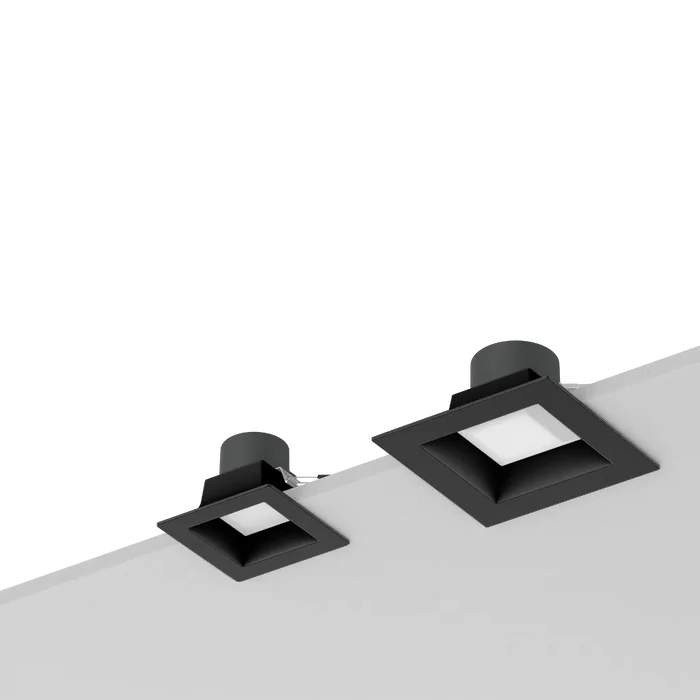 Reno Zeta - 6" Square Commercial Downlight - Selectable Wattage 15/18/22/26/30W - Selectable CCT 2700/3000/3500/4000/5000K - 120-347V - 3-in-1 Dimming | RENO-DL6-MW-DV-MCCT-SQ