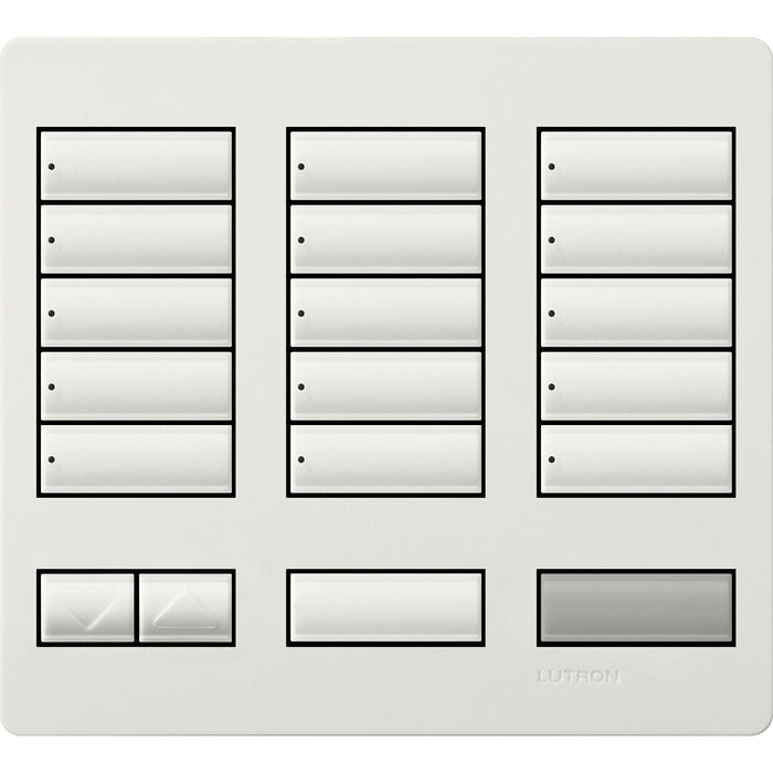 Replacement Faceplate for Lutron HomeWorks Tabletop 15 Button Keypad | LFK-T15RL