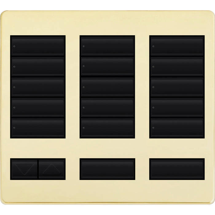 Replacement Faceplate for Lutron HomeWorks Tabletop 15 Button Keypad | LFK-T15RL