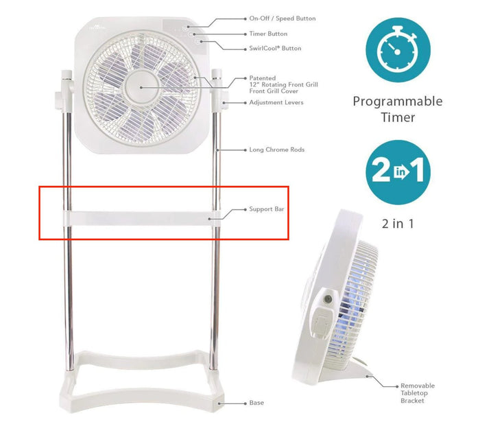 Fan Support Bar for AI-4400, 4500, 4600, 4700 - Air Innovations