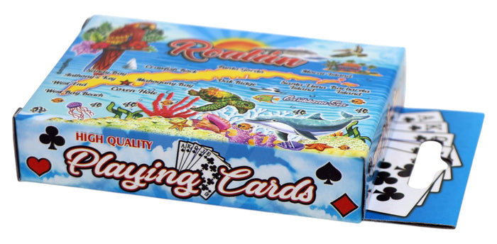 Roatan Honduras Map Collectible Souvenir Playing Cards with Header