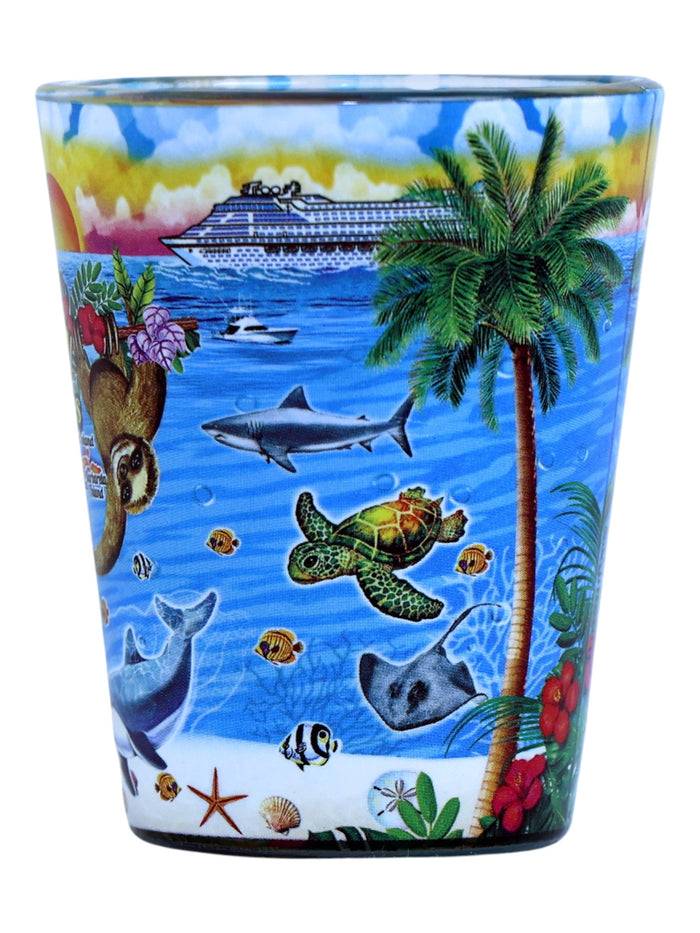 Roatan Honduras Scene In and Out Shot Glass