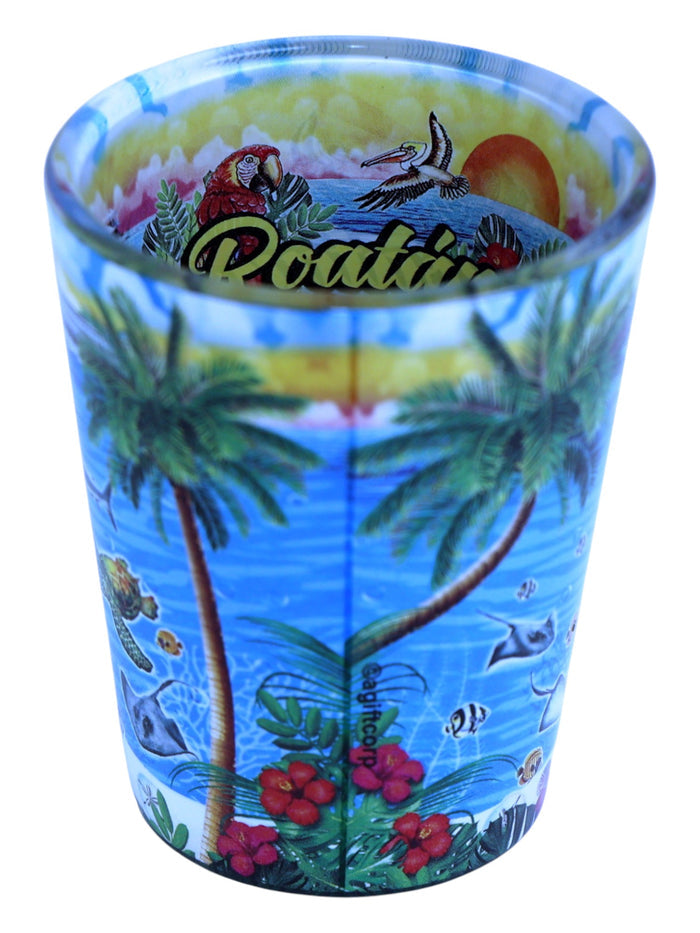 Roatan Honduras Scene In and Out Shot Glass