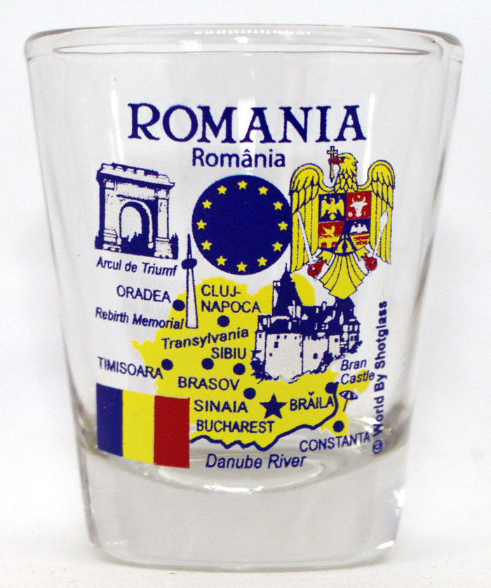 Romania Souvenir Boxed Shot Glass Set (Set of 2)