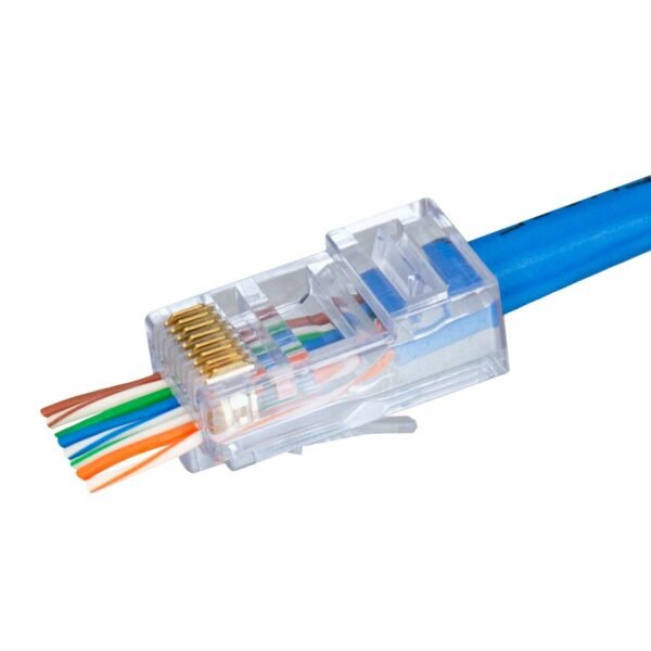 S45 - 1500P | ProSeries Cat5e Unshielded Pass - Through RJ45 Modular Plugs 100pc/jar - Simply Controlled