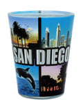 San Diego California 5 Windows and Icons Collage Shot Glass