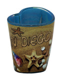 San Diego California Beach Scene Heart Shaped Shot Glass