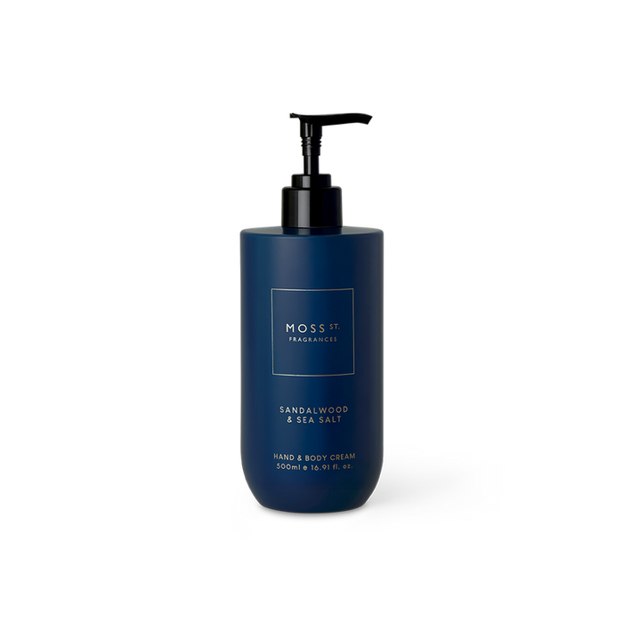 Sandalwood & Sea Salt Hand & Body Cream 500ml