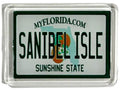 Sanibel Isle Florida License Plate Acrylic Small Fridge Collector's Souvenir Magnet 2.35" X 1.75"