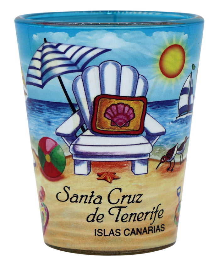 Santa Cruz de Tenerife Canary Islands Spain Beach Chair Shot Glass