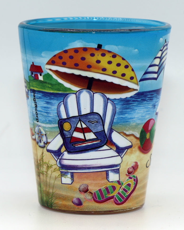 Santa Cruz de Tenerife Canary Islands Spain Beach Chair Shot Glass