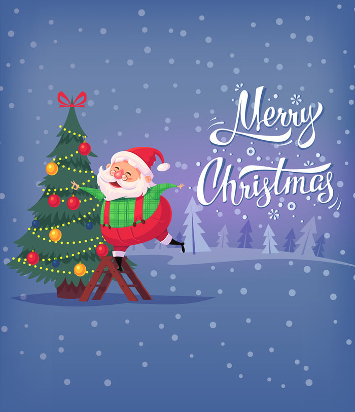Santa's Christmas Tree | 1-Car Garage Door Cover