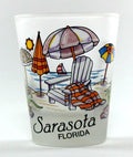 Sarasota Florida Beach Chair In-And-Out Shot Glass