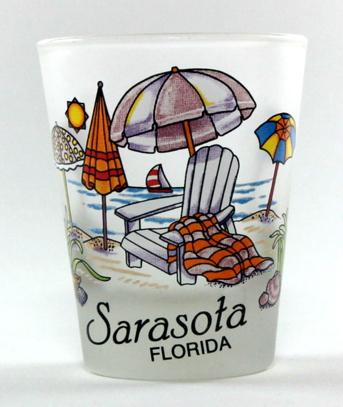 Sarasota Florida Beach Chair In-And-Out Shot Glass