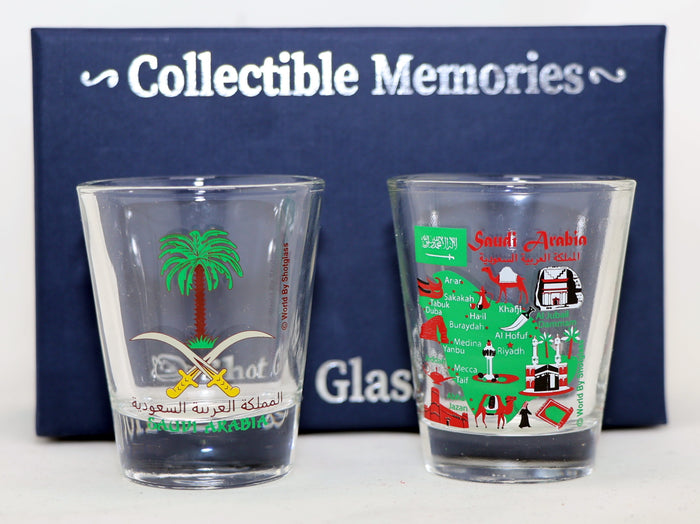 Saudi Arabia Souvenir Boxed Shot Glass Set (Set of 2)