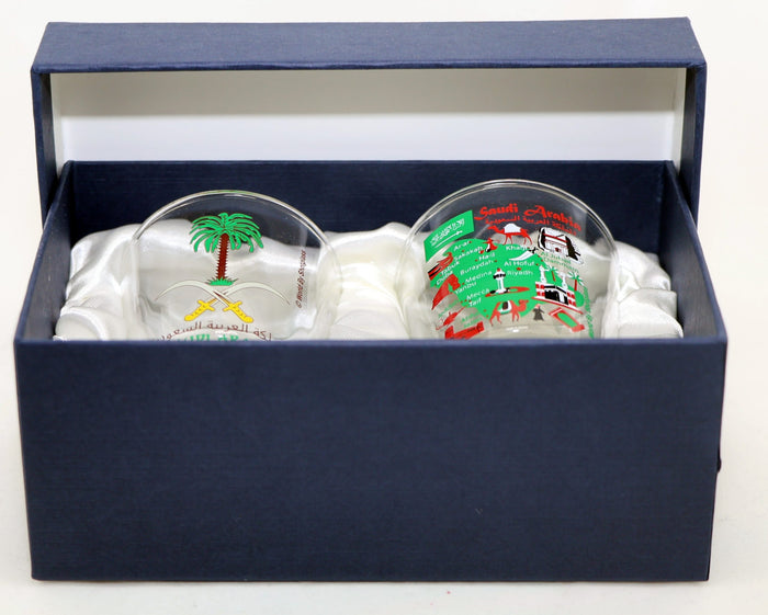Saudi Arabia Souvenir Boxed Shot Glass Set (Set of 2)