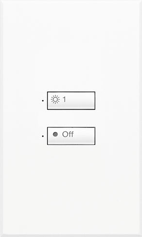 seeTouch button and wallplate replacement kit, 2 button, white, custom engraving