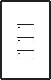 seeTouch faceplate kit, 3 button, insert, white, unengraved