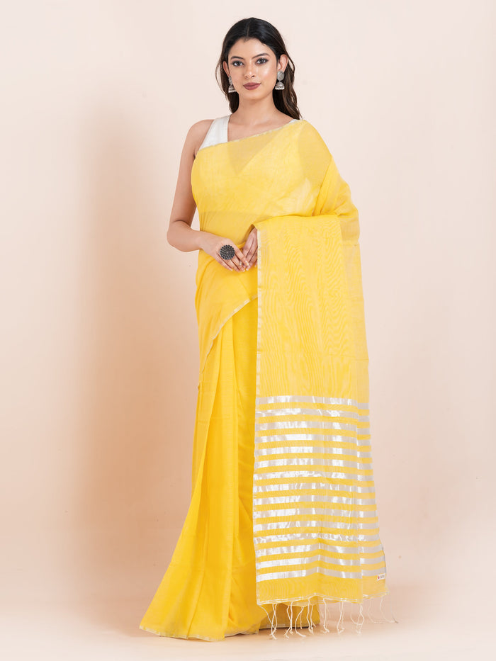 Setting Sun Khaadi Cotton Saree by Shop AaMe