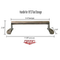 Replacement tubular side handle for Viper tool Storage 18-inch deep tool cabinets with labeled dimensions