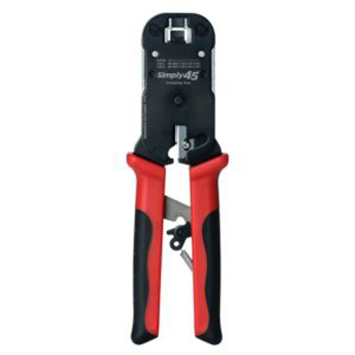Simply45 Pass Through RJ45 Crimper for all S45 brand UTP & STP RJ45 Modular Plugs | S45-C100