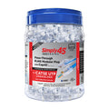 S45-1505P Simply45 PROSeries Cat5e UTP pass-through RJ45 modular plugs 500 piece jar blue tint