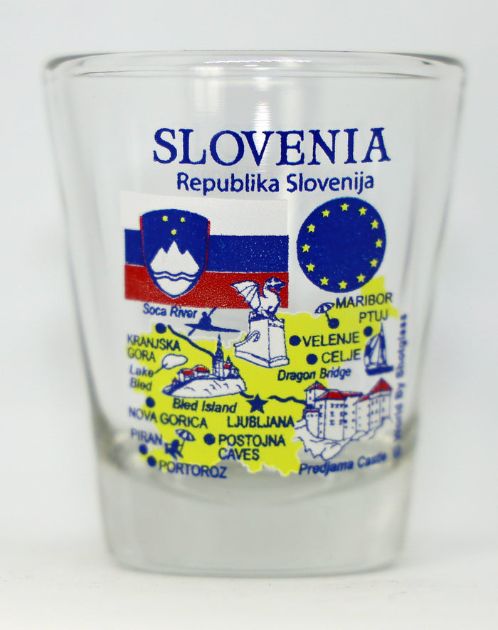 Slovenia Souvenir Boxed Shot Glass Set (Set of 2)