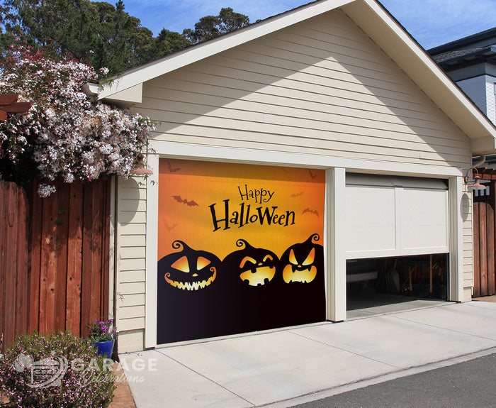 Smiling Pumpkins | 1-Car Garage Door Cover