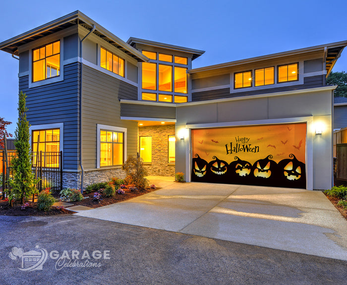 Smiling Pumpkins | 2-Car Garage Door Cover
