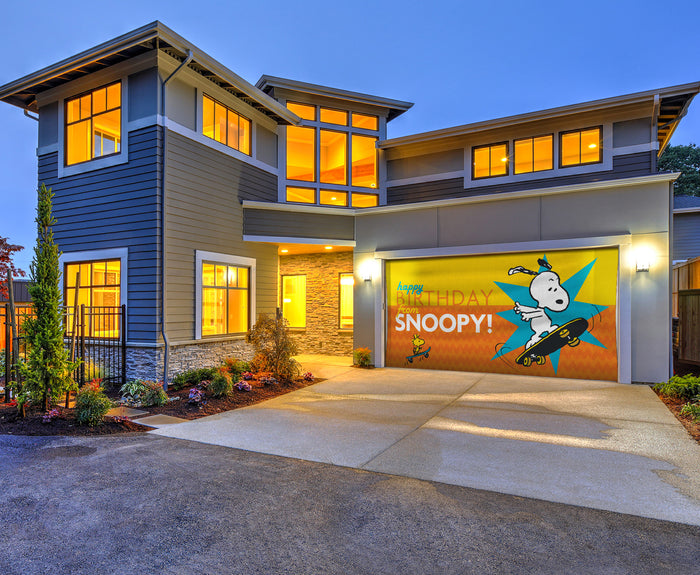 Snoopy Birthday! | 2-Car Peanuts® Garage Door Cover