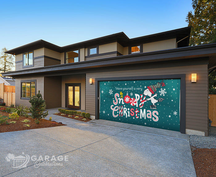 Snoopy Christmas | 2-Car Peanuts® Garage Door Cover