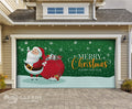 Snowflake Santa | 2-Car Garage Door Cover