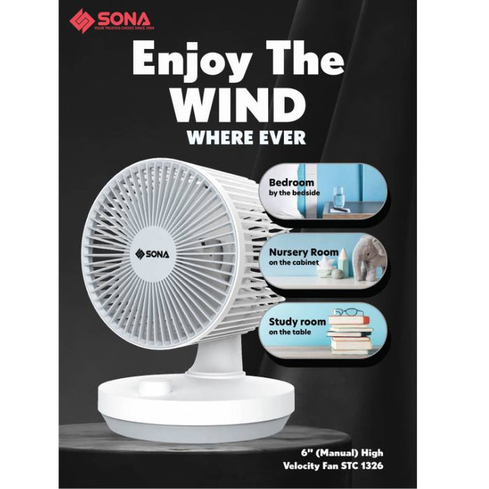 SONA 6” High Velocity Fan STC 1326